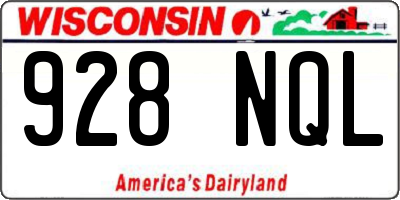 WI license plate 928NQL