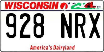 WI license plate 928NRX
