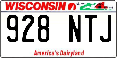WI license plate 928NTJ