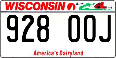 WI license plate 928OOJ