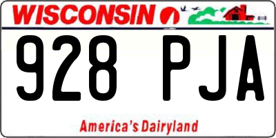 WI license plate 928PJA