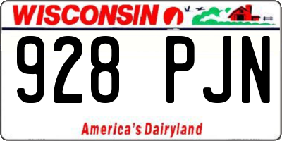 WI license plate 928PJN