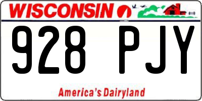 WI license plate 928PJY