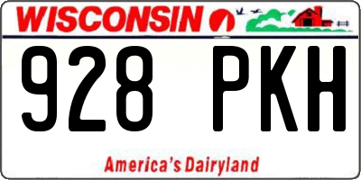 WI license plate 928PKH