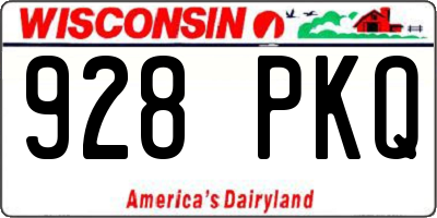 WI license plate 928PKQ