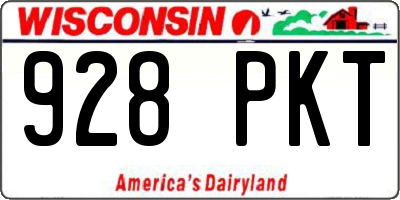 WI license plate 928PKT