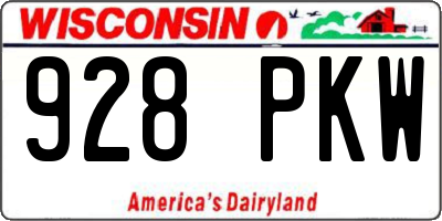 WI license plate 928PKW