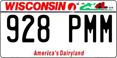 WI license plate 928PMM