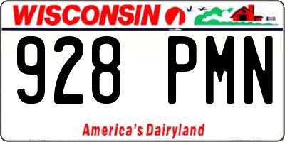 WI license plate 928PMN