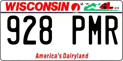 WI license plate 928PMR