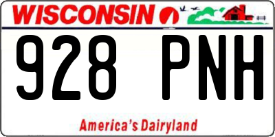WI license plate 928PNH