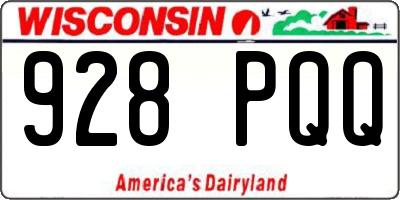 WI license plate 928PQQ