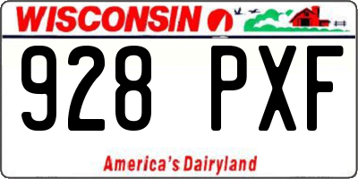 WI license plate 928PXF
