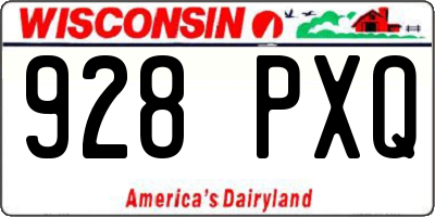 WI license plate 928PXQ