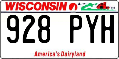 WI license plate 928PYH