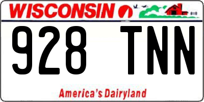 WI license plate 928TNN