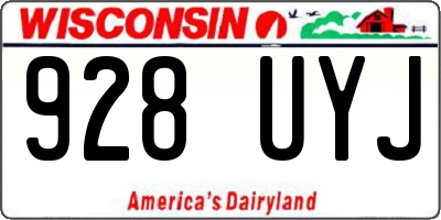 WI license plate 928UYJ