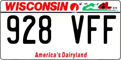 WI license plate 928VFF