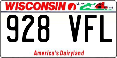 WI license plate 928VFL