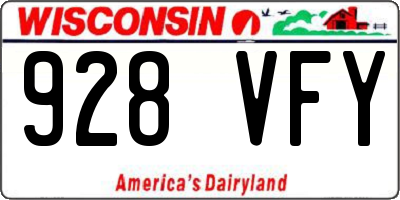 WI license plate 928VFY