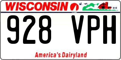 WI license plate 928VPH