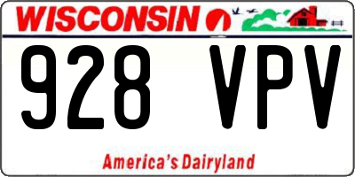 WI license plate 928VPV