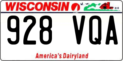 WI license plate 928VQA