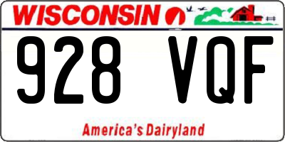 WI license plate 928VQF