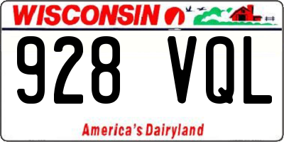 WI license plate 928VQL