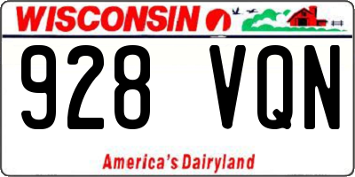 WI license plate 928VQN