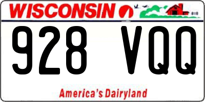 WI license plate 928VQQ
