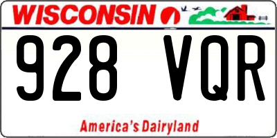 WI license plate 928VQR