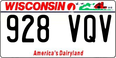 WI license plate 928VQV