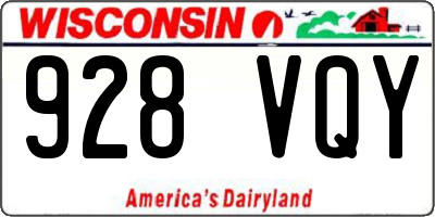 WI license plate 928VQY