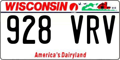 WI license plate 928VRV