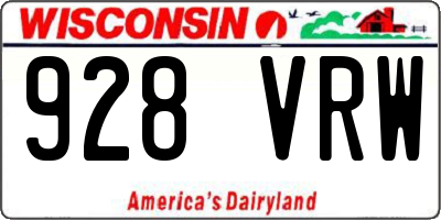 WI license plate 928VRW