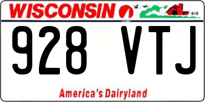 WI license plate 928VTJ