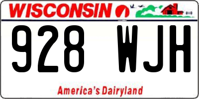 WI license plate 928WJH