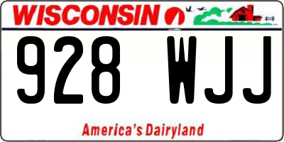 WI license plate 928WJJ