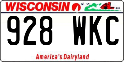 WI license plate 928WKC