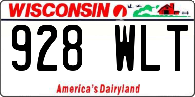 WI license plate 928WLT