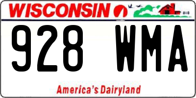 WI license plate 928WMA