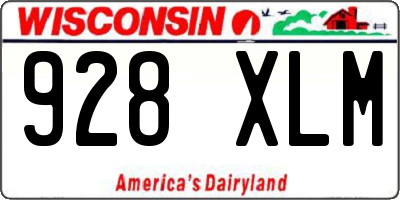 WI license plate 928XLM