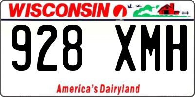WI license plate 928XMH