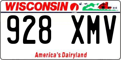 WI license plate 928XMV