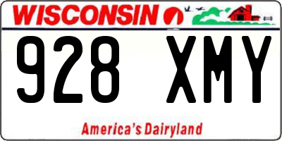 WI license plate 928XMY