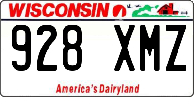 WI license plate 928XMZ