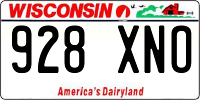 WI license plate 928XNO