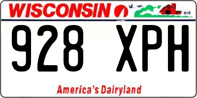WI license plate 928XPH