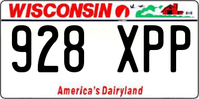 WI license plate 928XPP